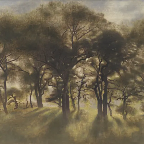 【油彩風景画】VITO「 in Woodland」額装 英国調 Classic Misty Forest Oil Painting Mural - Hovia