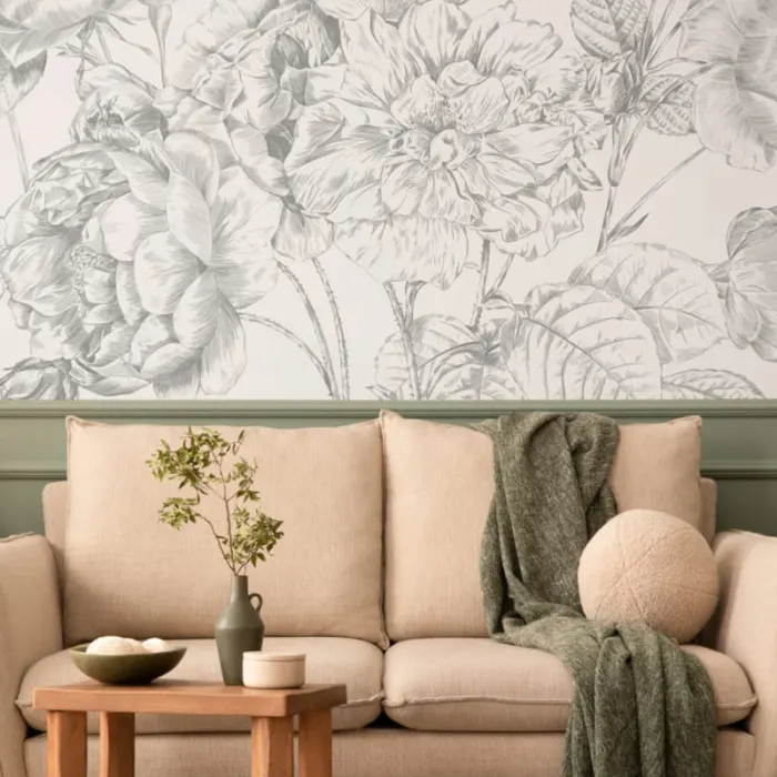 Blomstret tapet